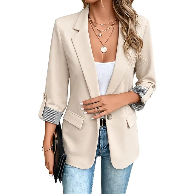 Rigieta | Blazer with Rolled Cuffs and Lapels
