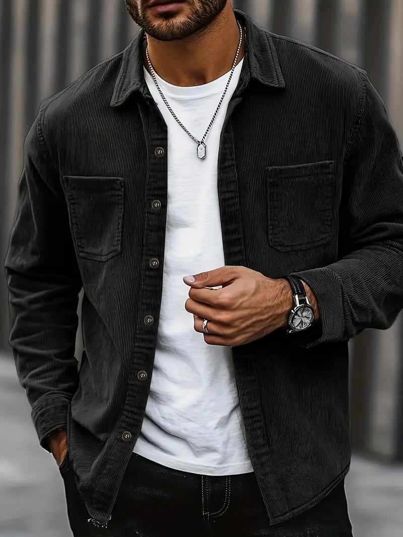 Rickey | Corduroy Shirt Long Sleeve Button-Up Style