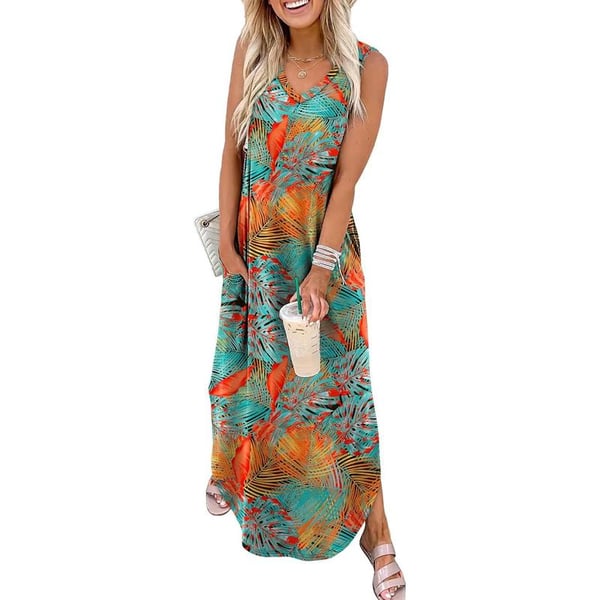 Obermeier | Sleeveless V-Neck Pocket Maxi Dress