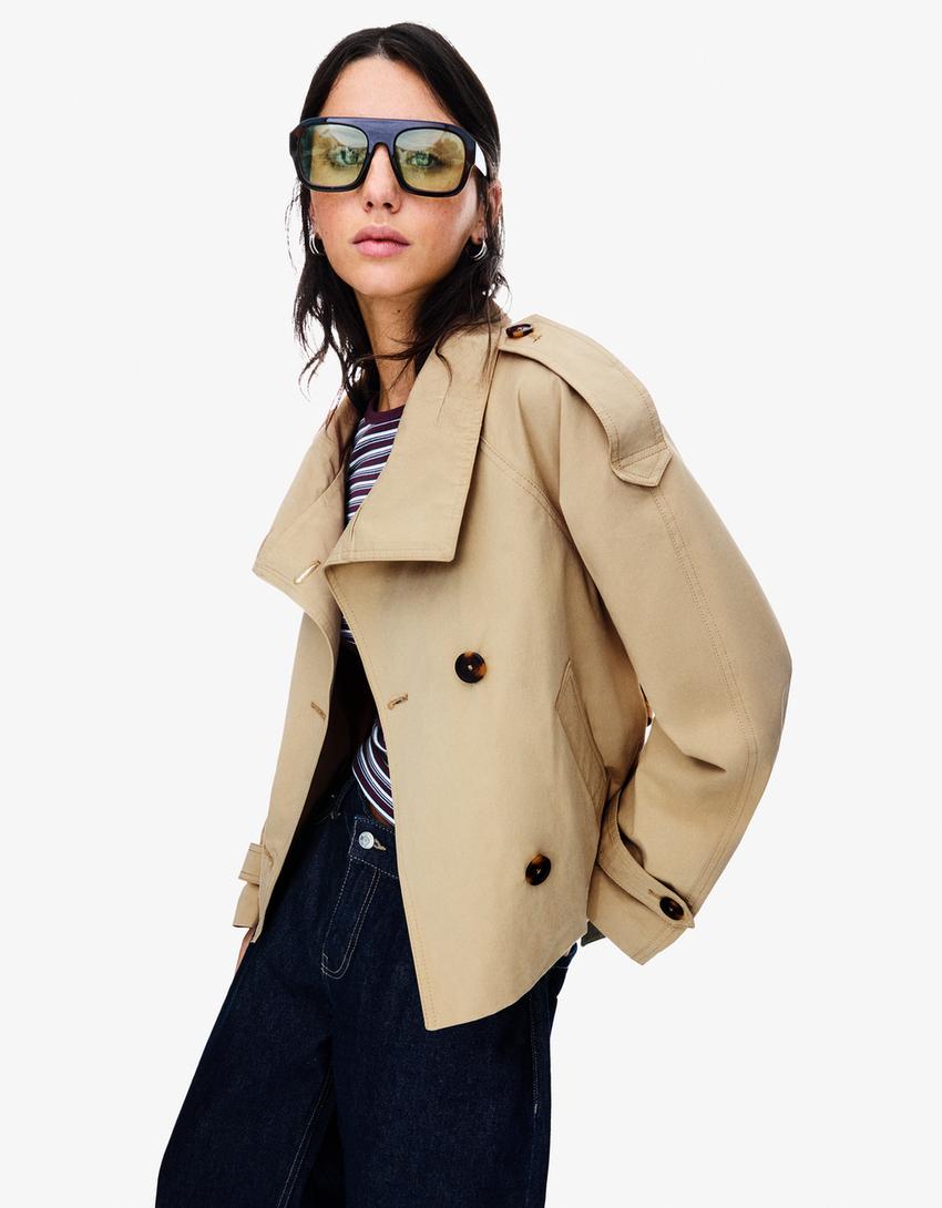 Feliciana | Jacket With Belt and High Buttoned Collar