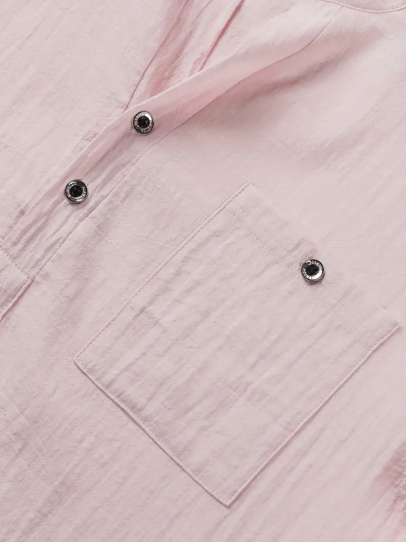Vaughn - Short Sleeve Henley Pocket Shirt