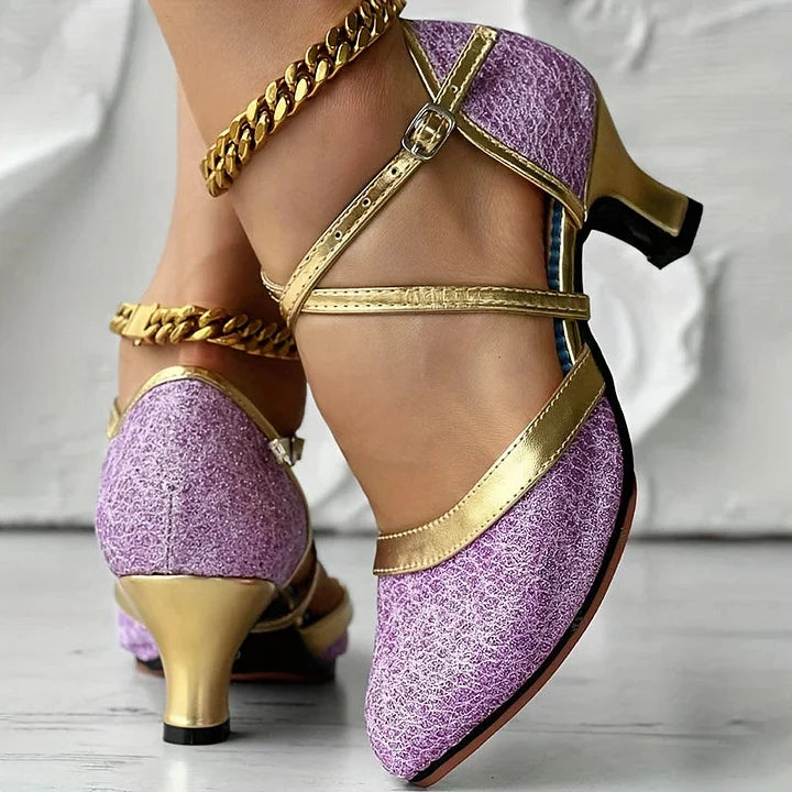 Taleia | Pointed Toe Buckle Strap Heels