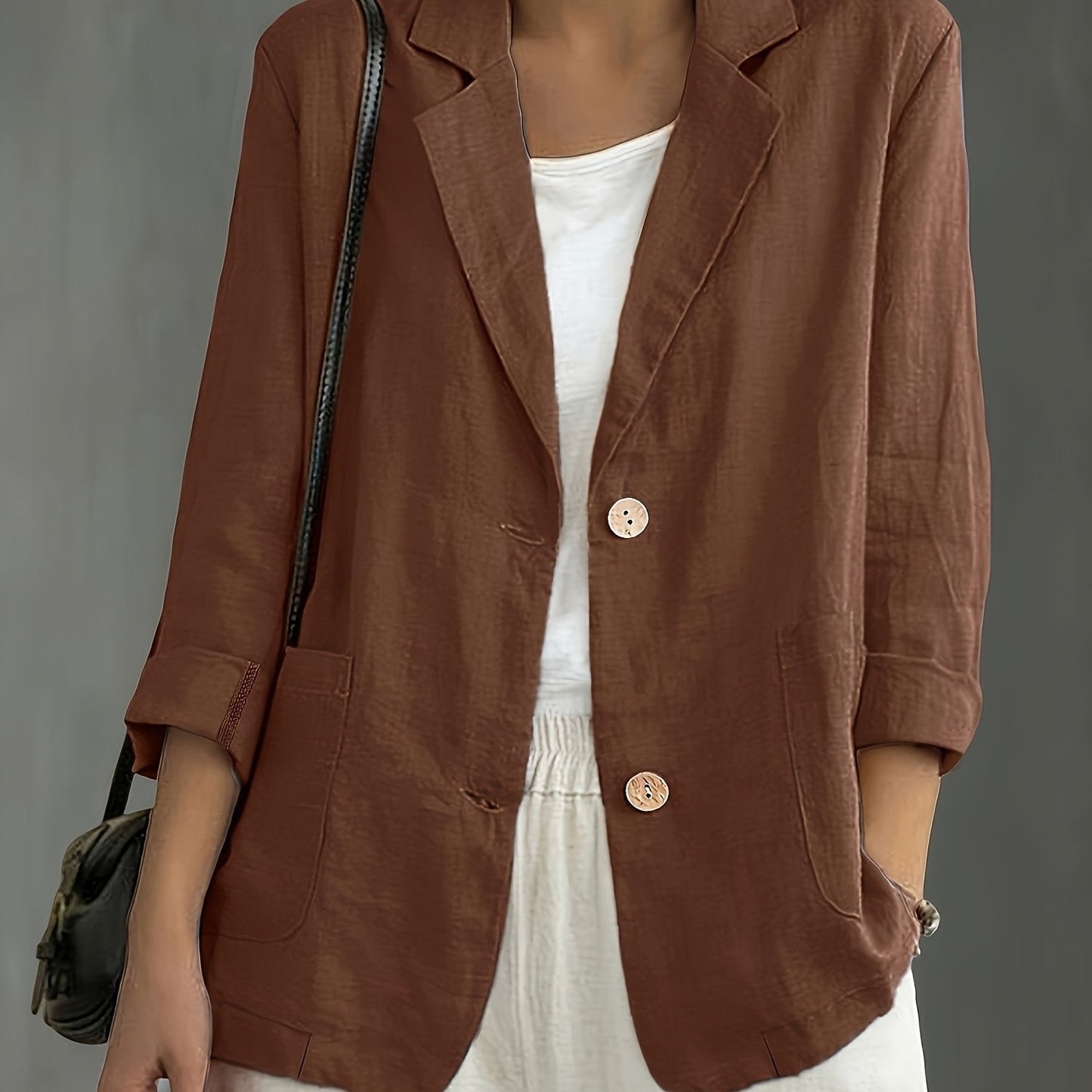 Jayde | Blazer Jacket With Lapel Collar Pockets