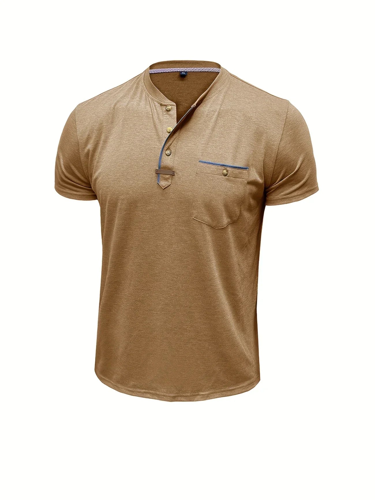 Saxon | Short Sleeve Pocket Henley T Shirt