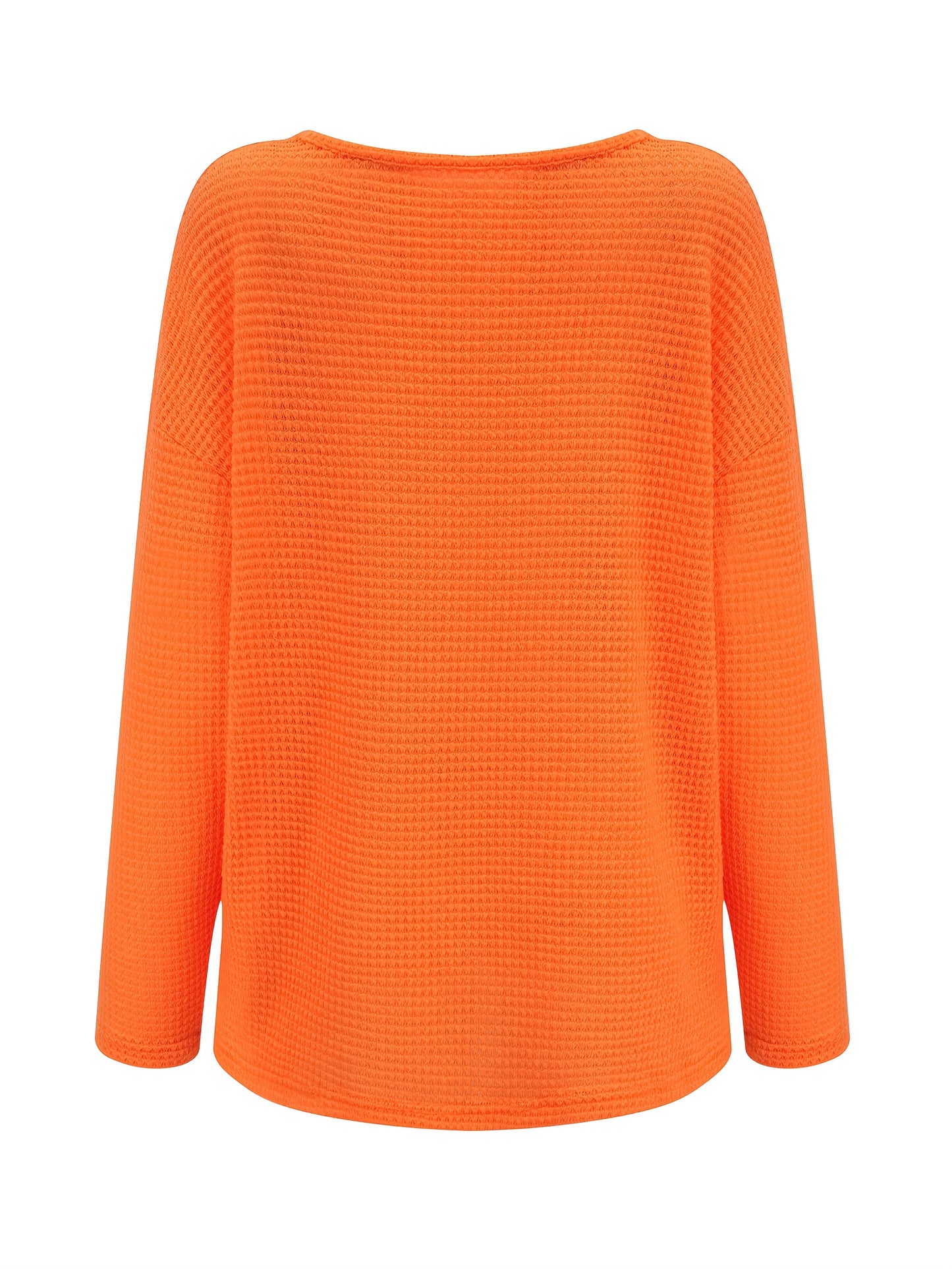 Imogurette | Waffle Long Sleeve V-Neck Shirt in Multiple Colors