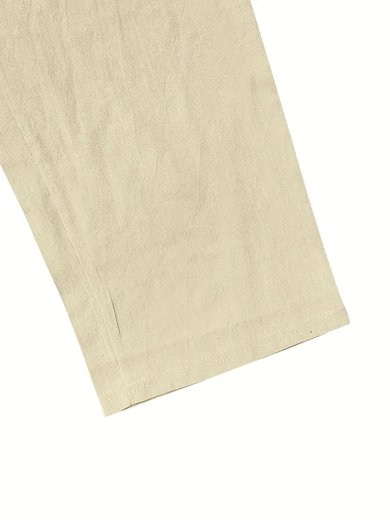 Babaev | Drawstring Wide Leg Casual Linen Pants