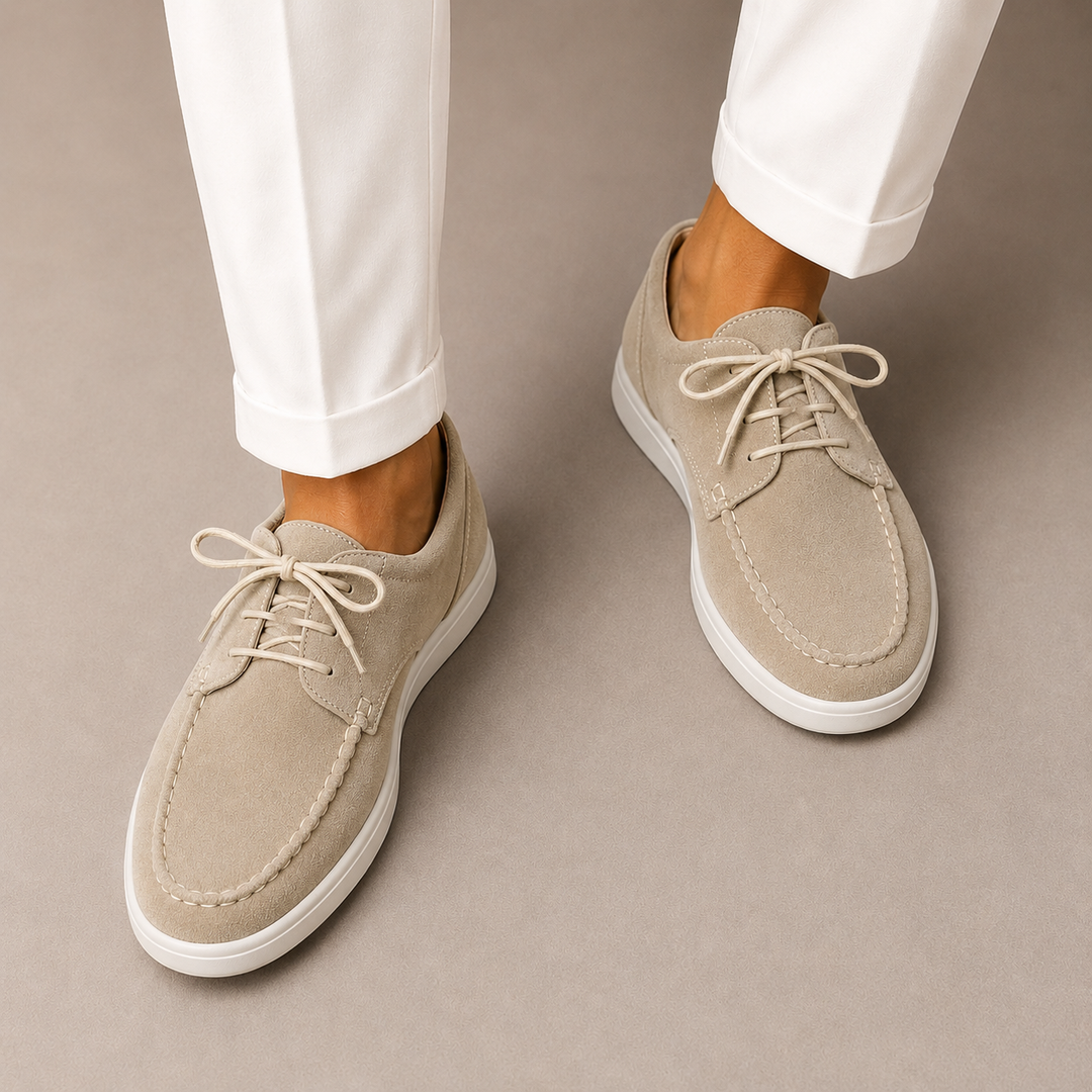 Lilian | Shoes Navy Lace Up Moc Toe Style