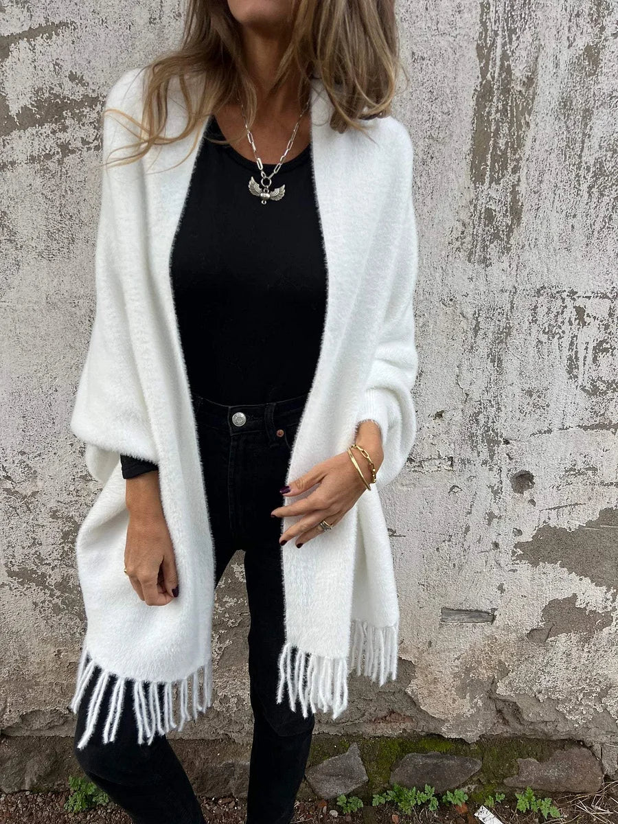 Ellyse | Long Sleeve Fringe Coat
