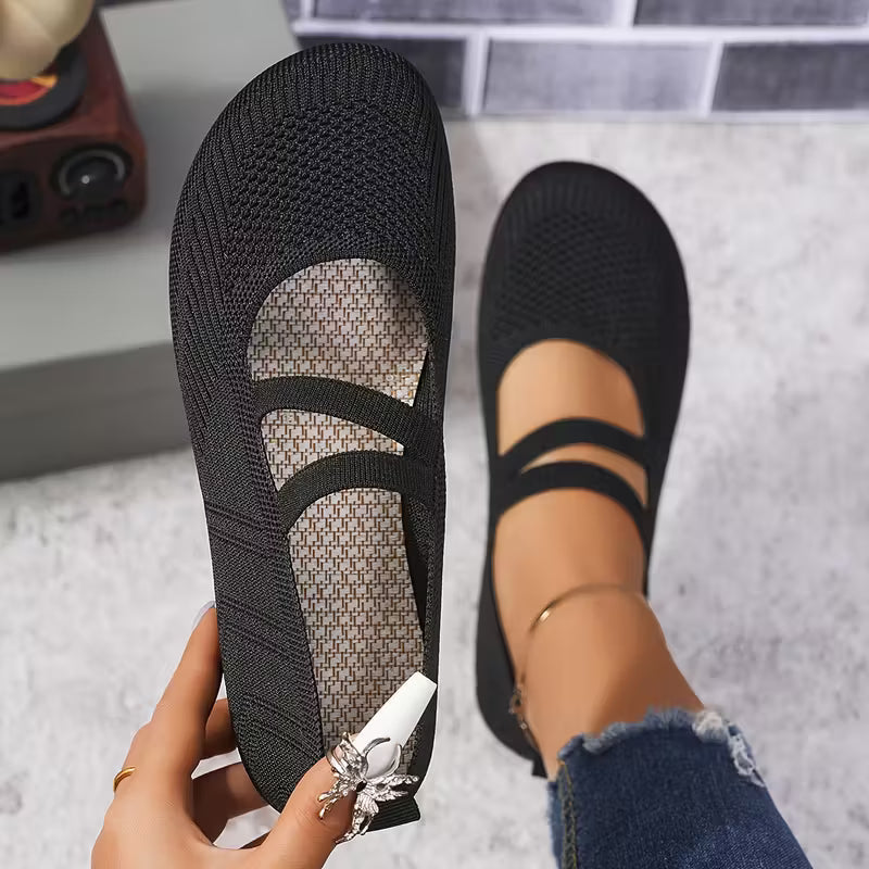 Kethryn - Knit Mary Jane Slip On Flats