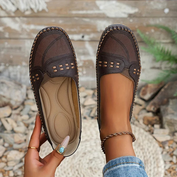 Gerdien | Slip On Loafers Perforated Round Toe