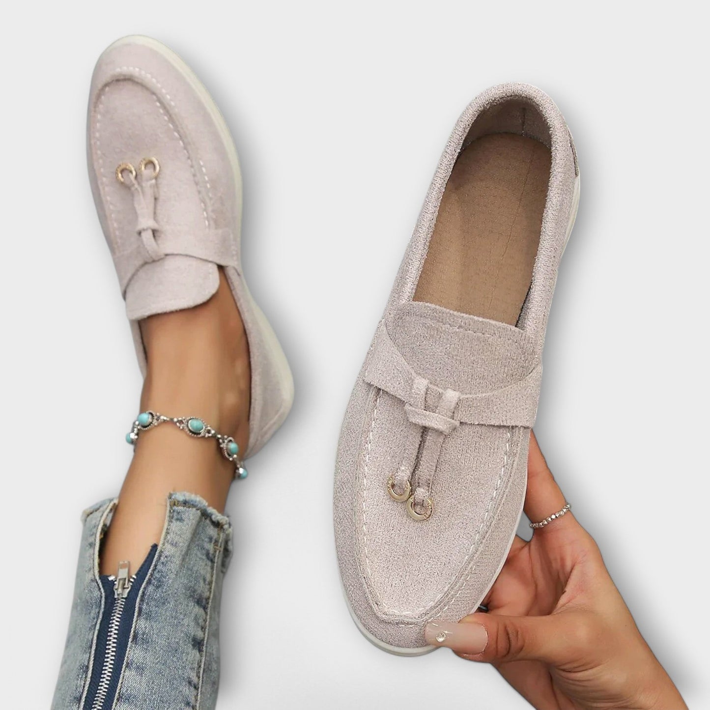 Jenine | Slip-On Loafers with Metal Trim