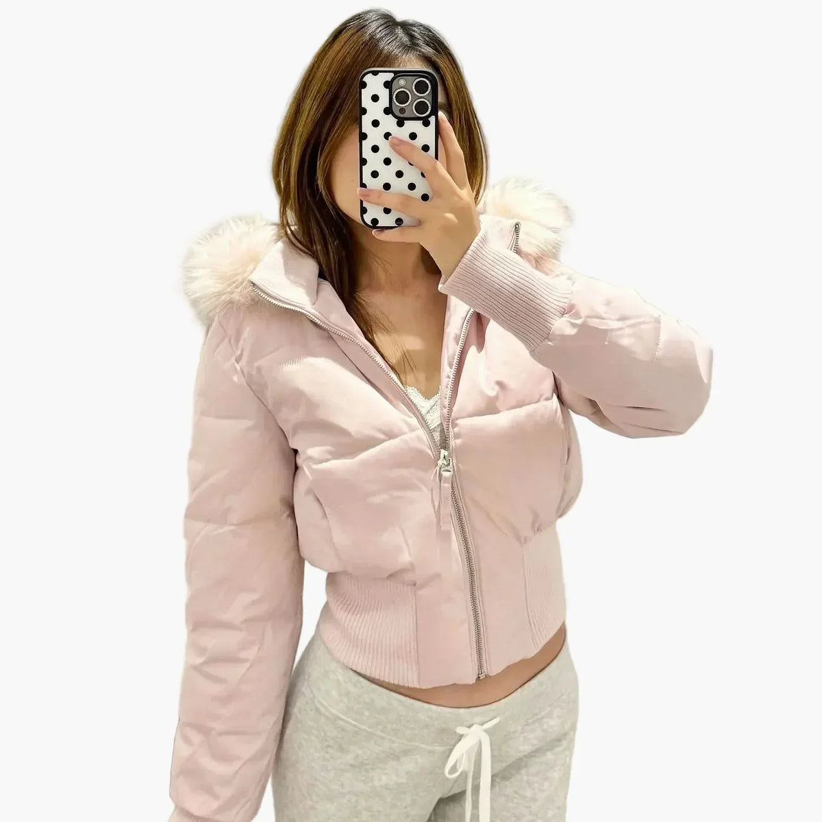 Lucroretta | Short Puffer Jacket with Hood and Zip