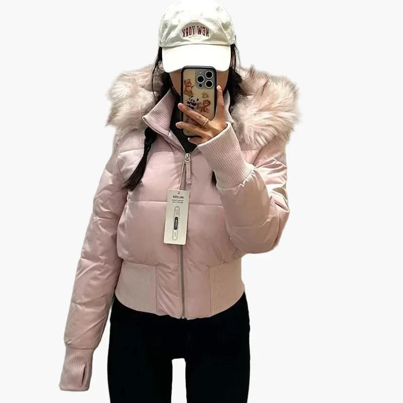 Lucroretta | Short Puffer Jacket with Hood and Zip