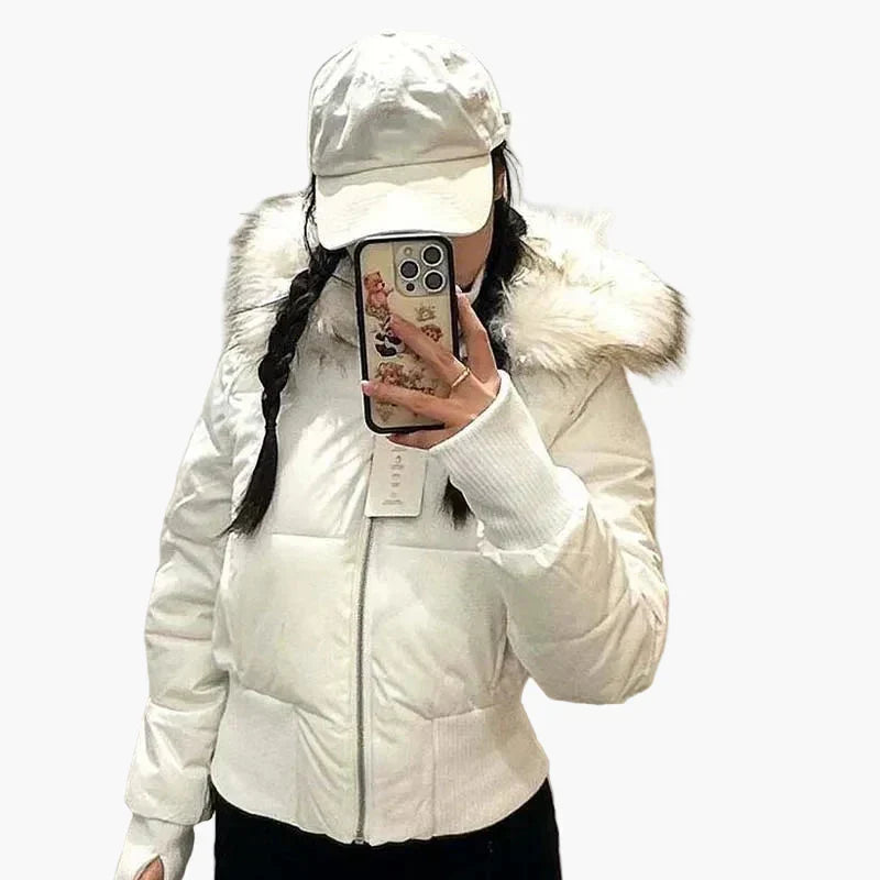Lucroretta | Short Puffer Jacket with Hood and Zip
