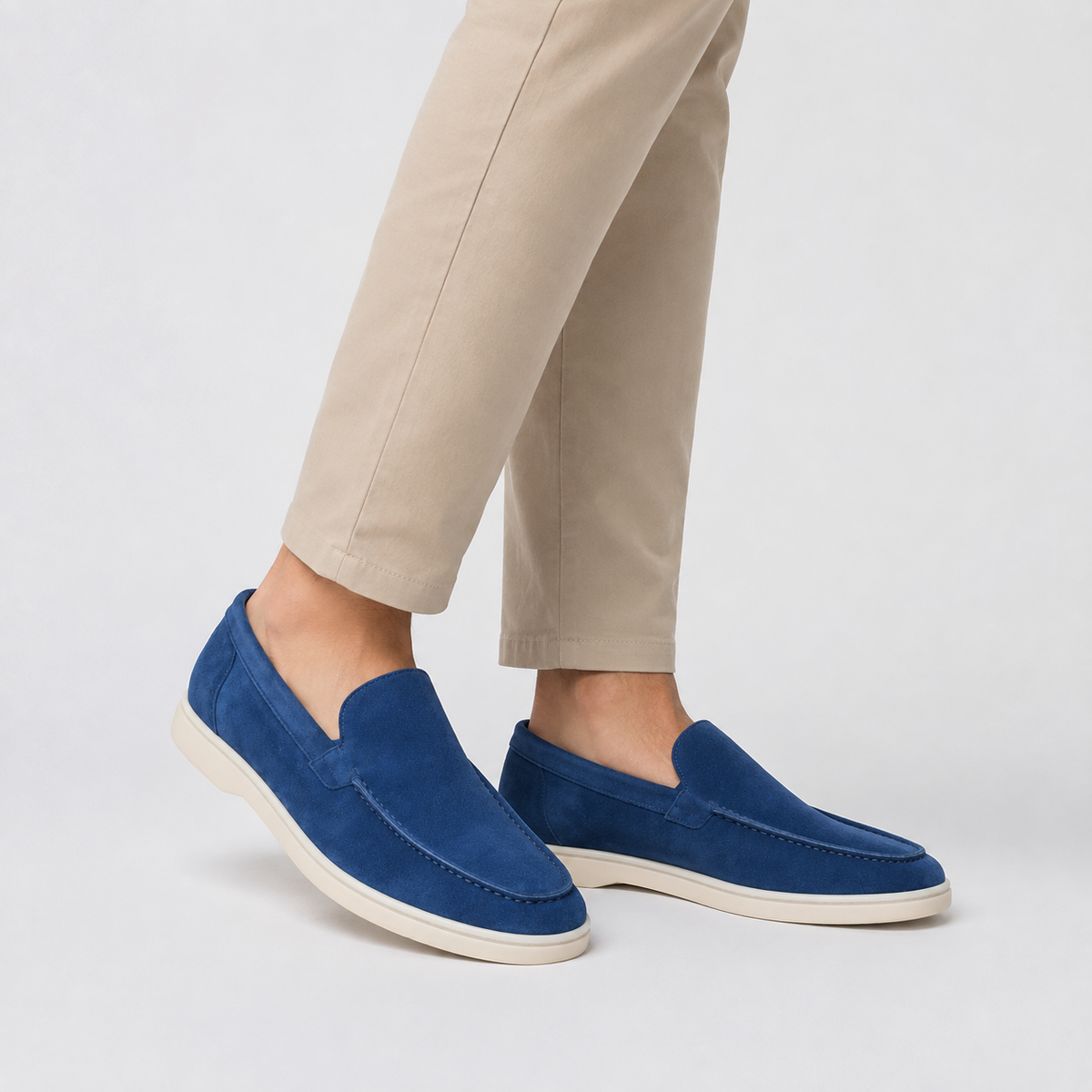 Santos | Loafers With Suede Appearance and Contrast Soles