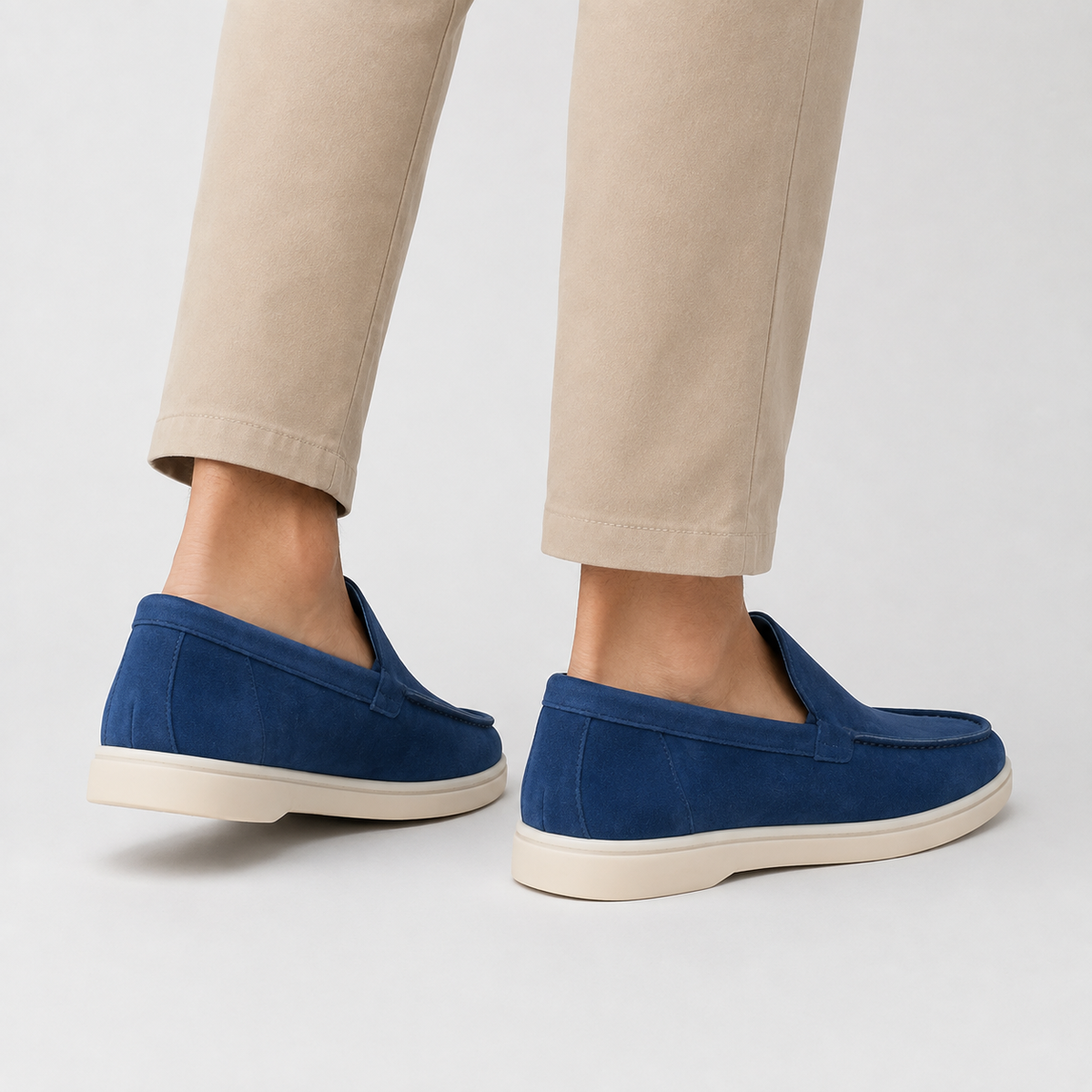 Santos | Loafers With Suede Appearance and Contrast Soles