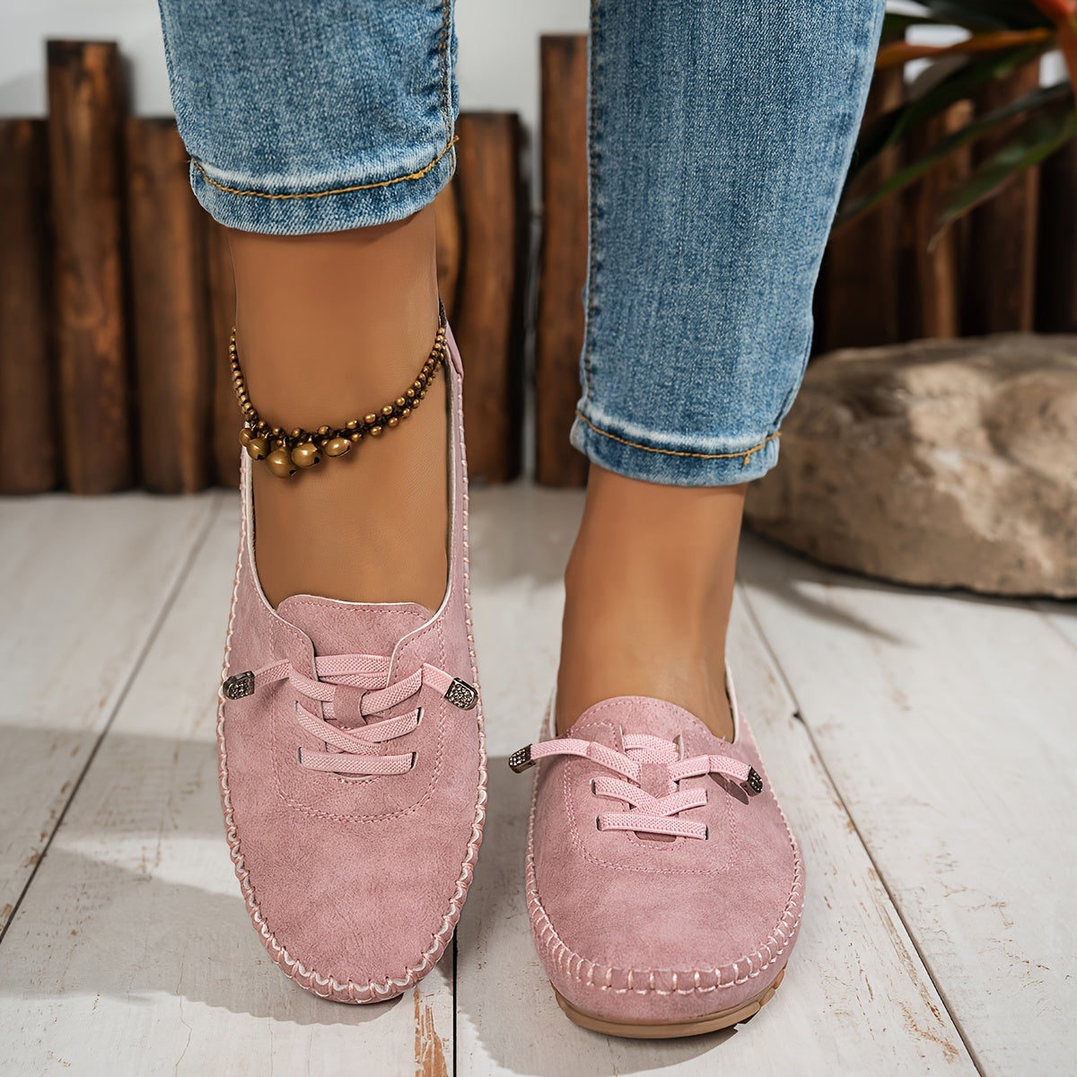 Zakiya - Slip On Lace Up Loafers