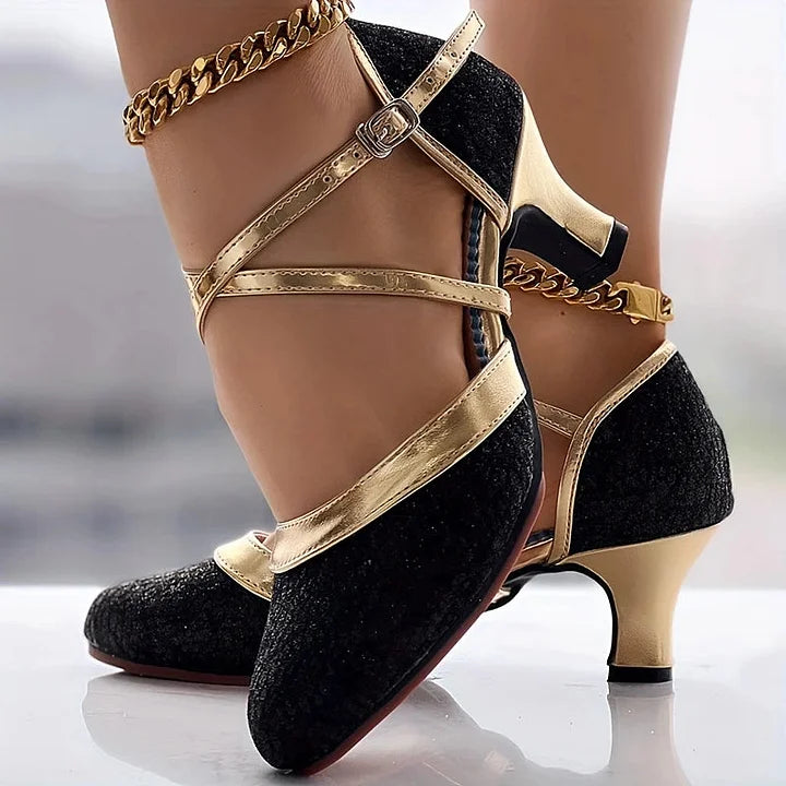 Taleia | Pointed Toe Buckle Strap Heels