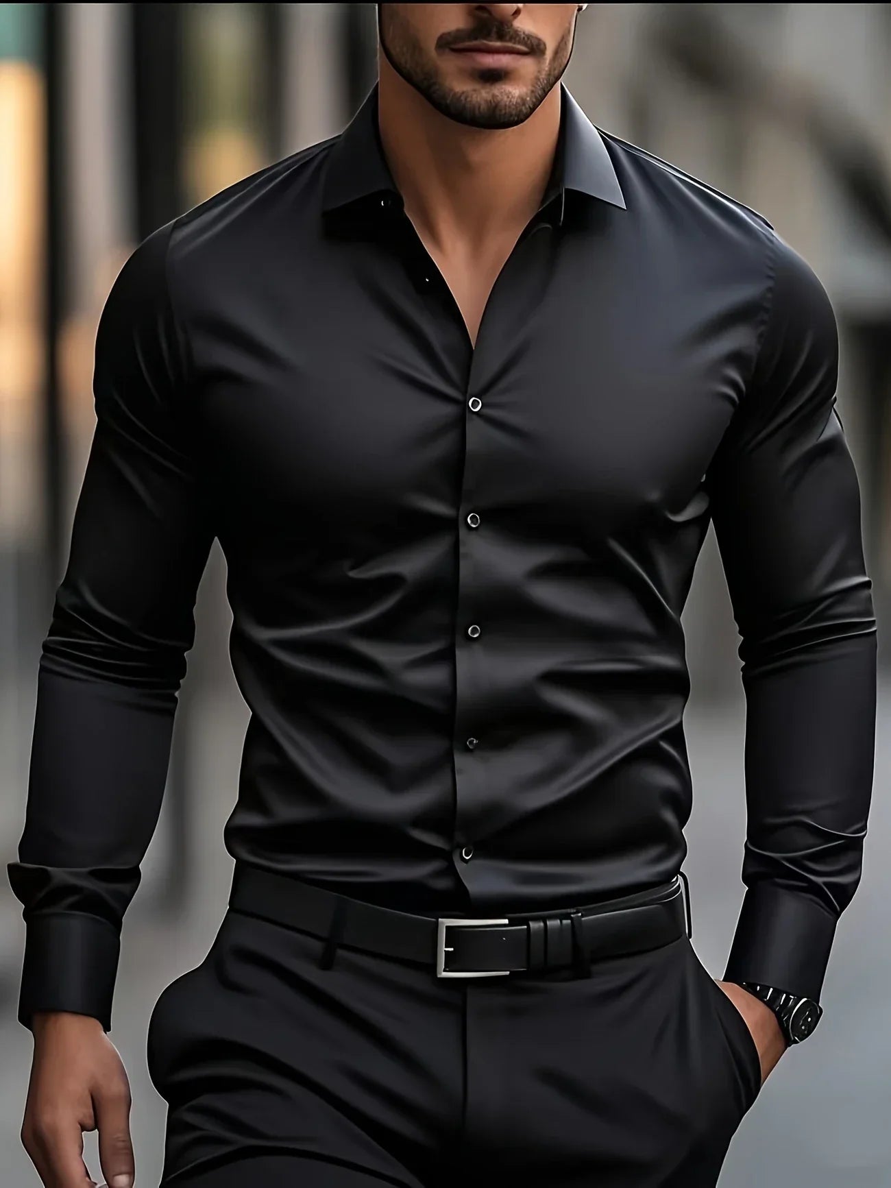 Byron | Slim Fit Button Front Shirt