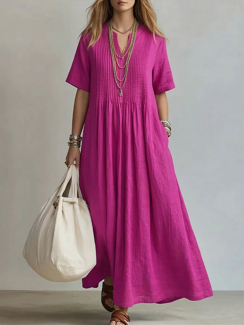 Betsaida | Loose V-Neck Maxi Dress
