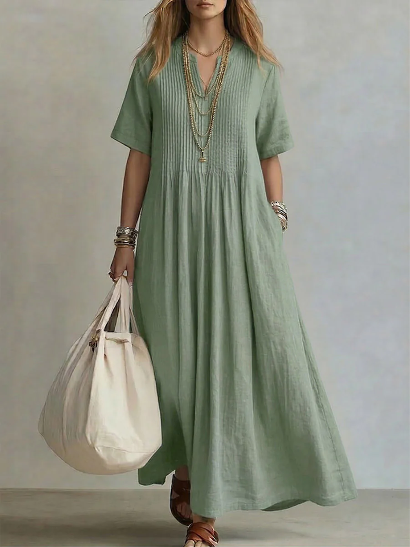 Betsaida | Loose V-Neck Maxi Dress