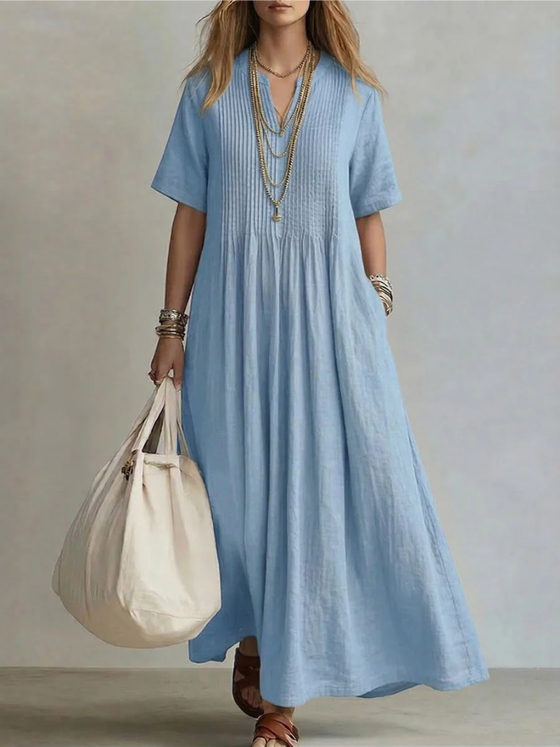 Betsaida | Loose V-Neck Maxi Dress