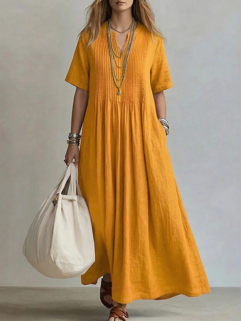 Betsaida | Loose V-Neck Maxi Dress