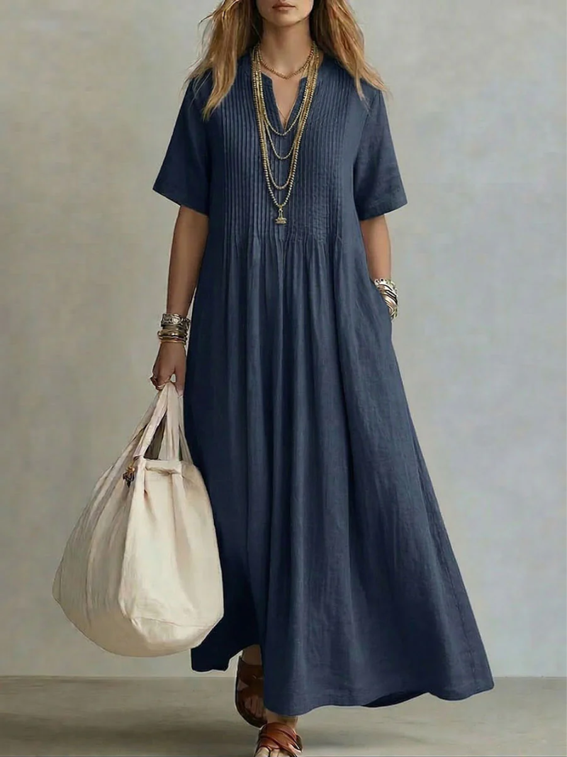 Betsaida | Loose V-Neck Maxi Dress
