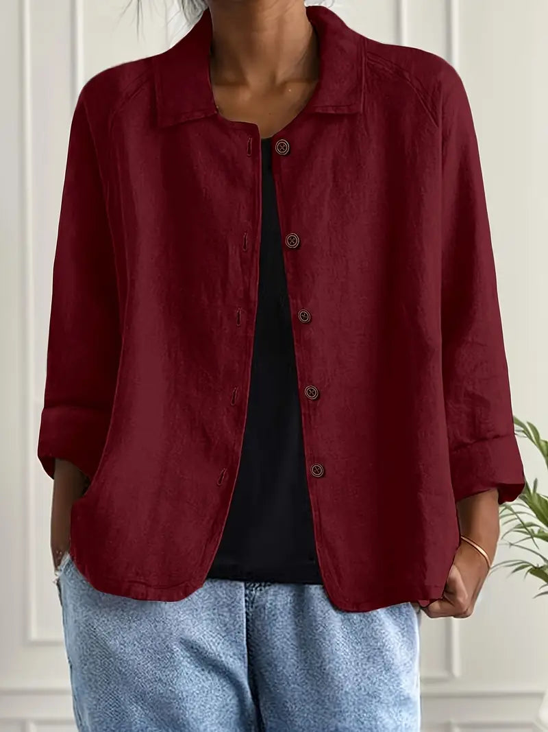 Dianette | Lightweight Long Sleeve Button-Up Shirt