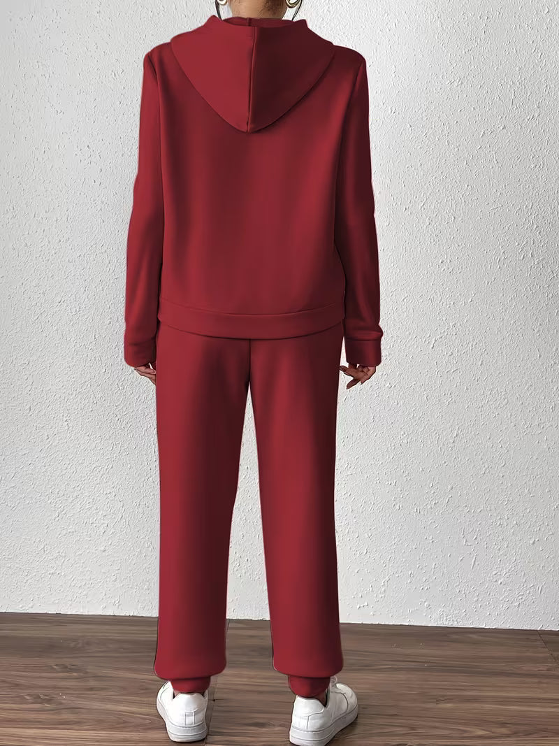 Kiarora | Hooded Pearl-Embellished Two-Piece Set