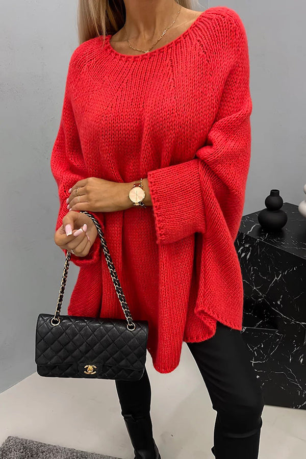 Nicoanessa | Draped Poncho with Round Neck