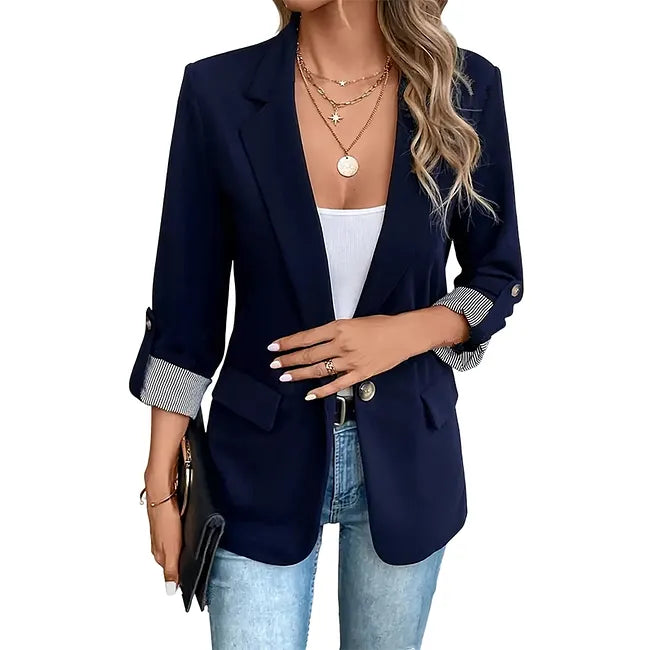 Rigieta | Blazer with Rolled Cuffs and Lapels