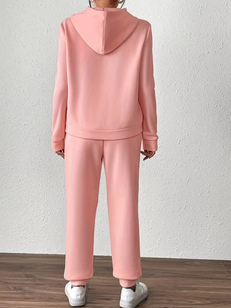 Kiarora | Hooded Pearl-Embellished Two-Piece Set