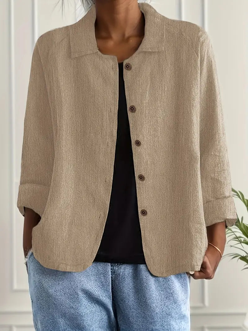 Dianette | Lightweight Long Sleeve Button-Up Shirt