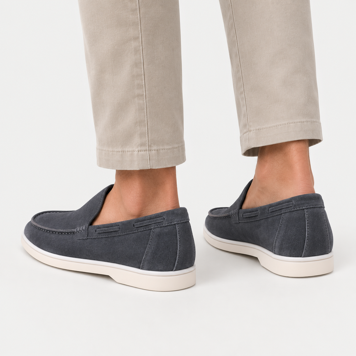 Santos | Loafers With Suede Appearance and Contrast Soles