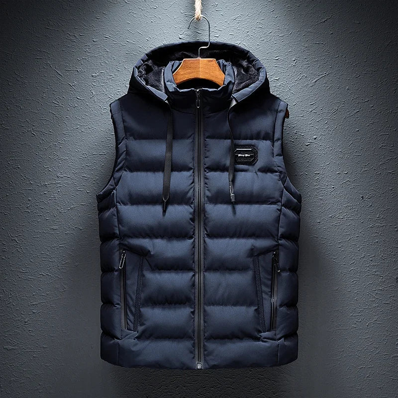 Markus | Hooded Quilted Puffer Vest Zip-Up