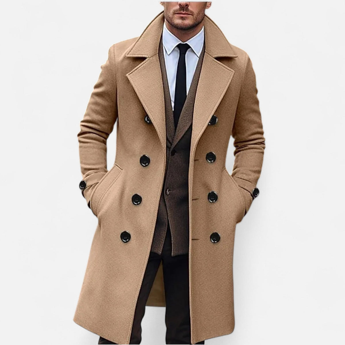 Ulrbertmund | Long Double-Breasted Overcoat