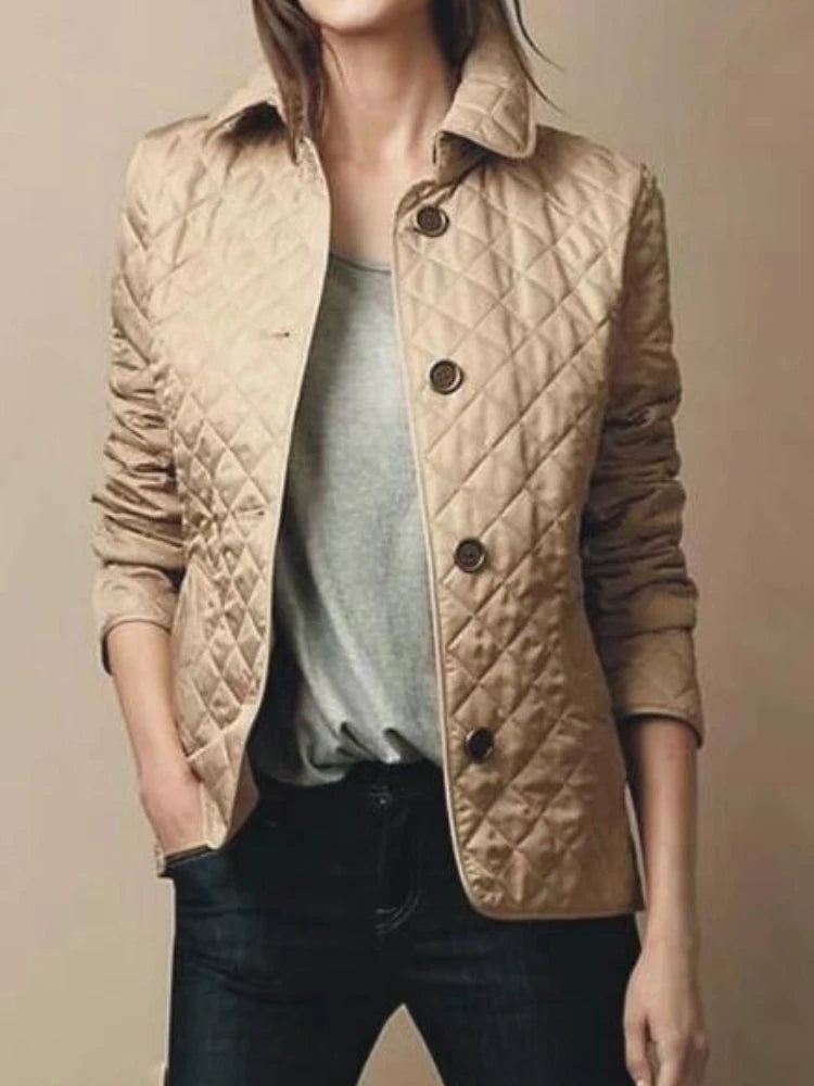 Alexa | Quilted Button Front Jacket
