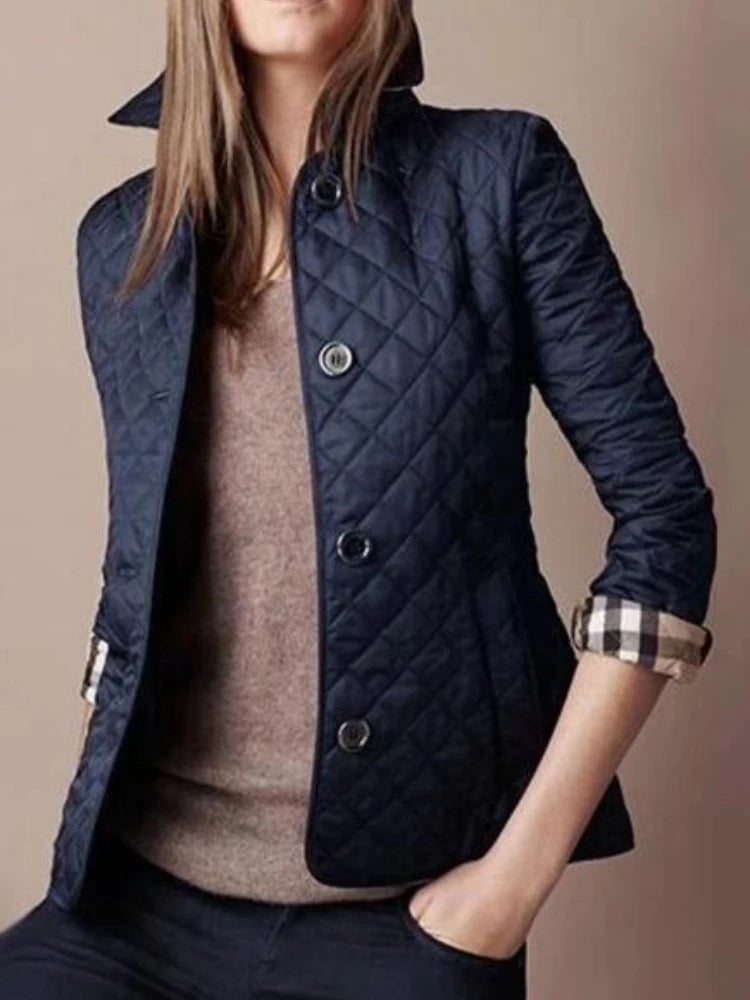 Alexa | Quilted Button Front Jacket