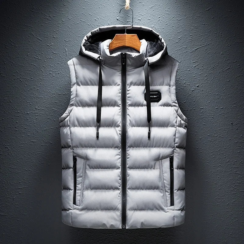 Markus | Hooded Quilted Puffer Vest Zip-Up