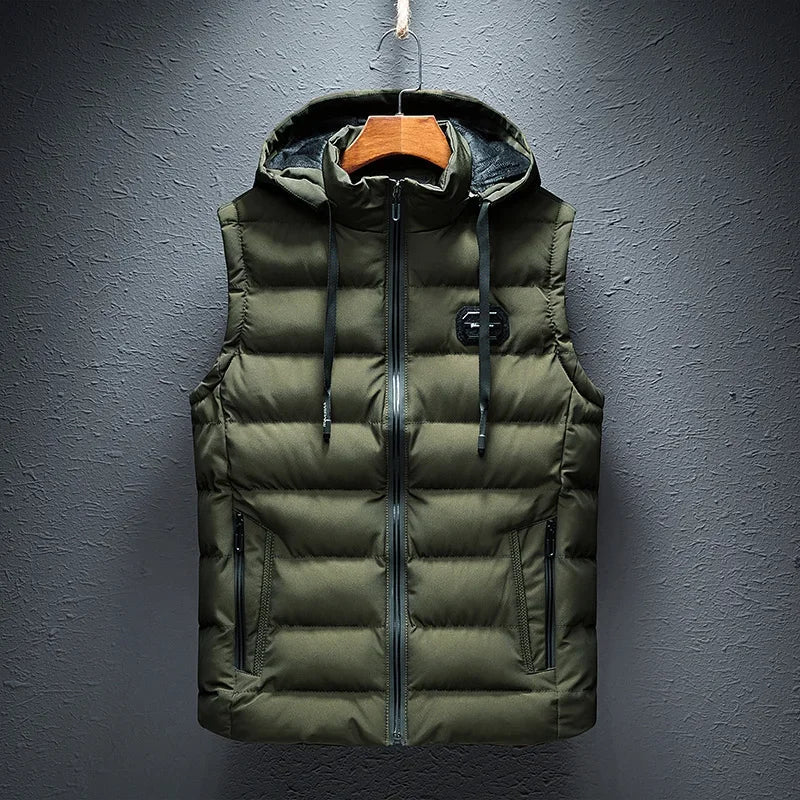 Markus | Hooded Quilted Puffer Vest Zip-Up