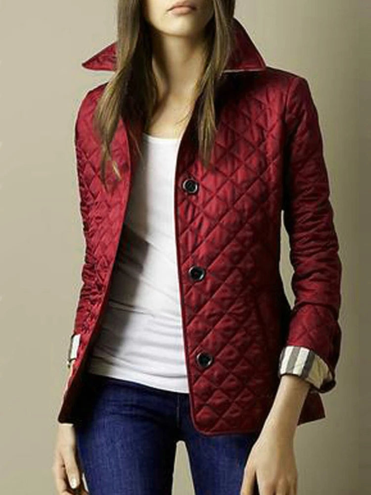 Alexa | Quilted Button Front Jacket
