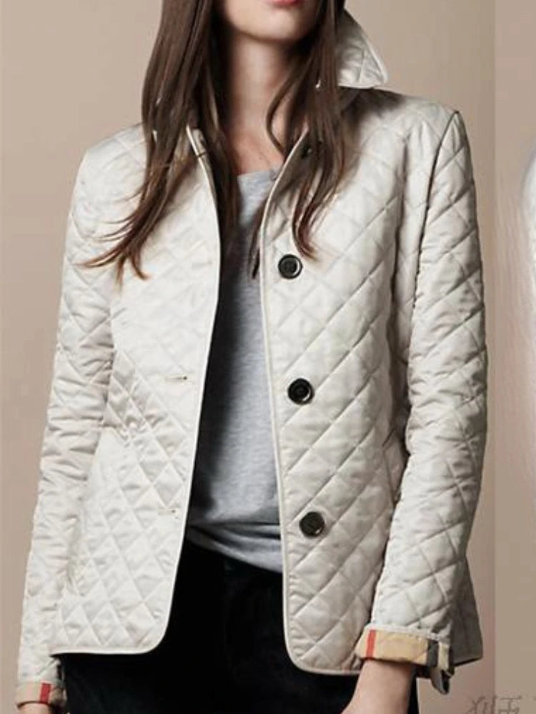 Alexa | Quilted Button Front Jacket