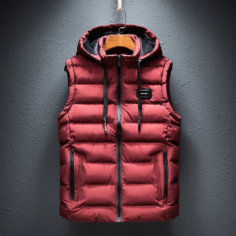Markus | Hooded Quilted Puffer Vest Zip-Up