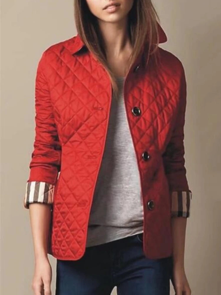 Alexa | Quilted Button Front Jacket
