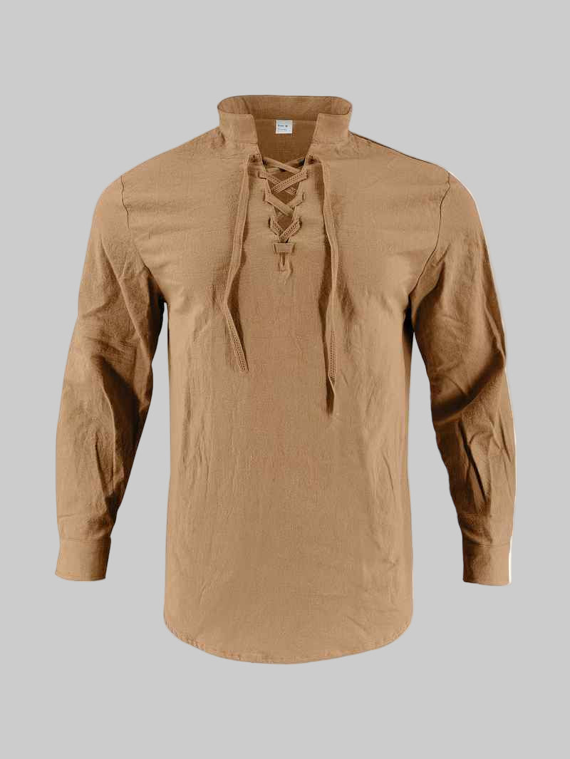 Darshana | Lace Up Collar Shirt