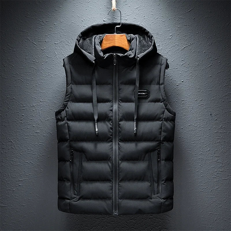 Markus | Hooded Quilted Puffer Vest Zip-Up