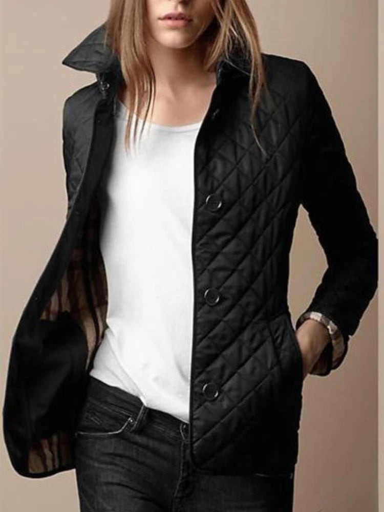 Alexa | Quilted Button Front Jacket