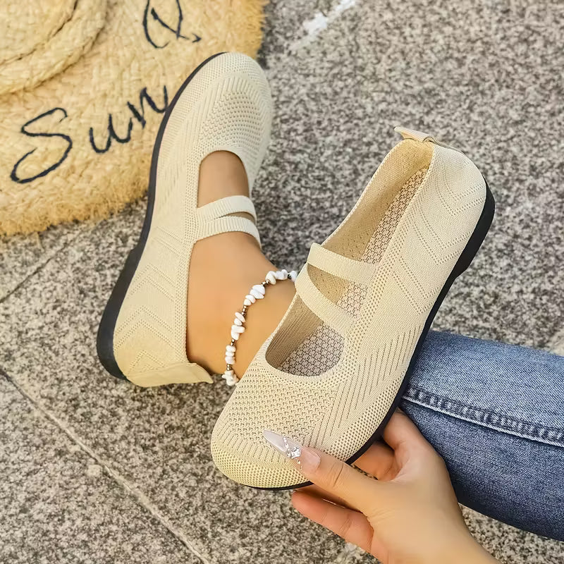 Kethryn - Knit Mary Jane Slip On Flats