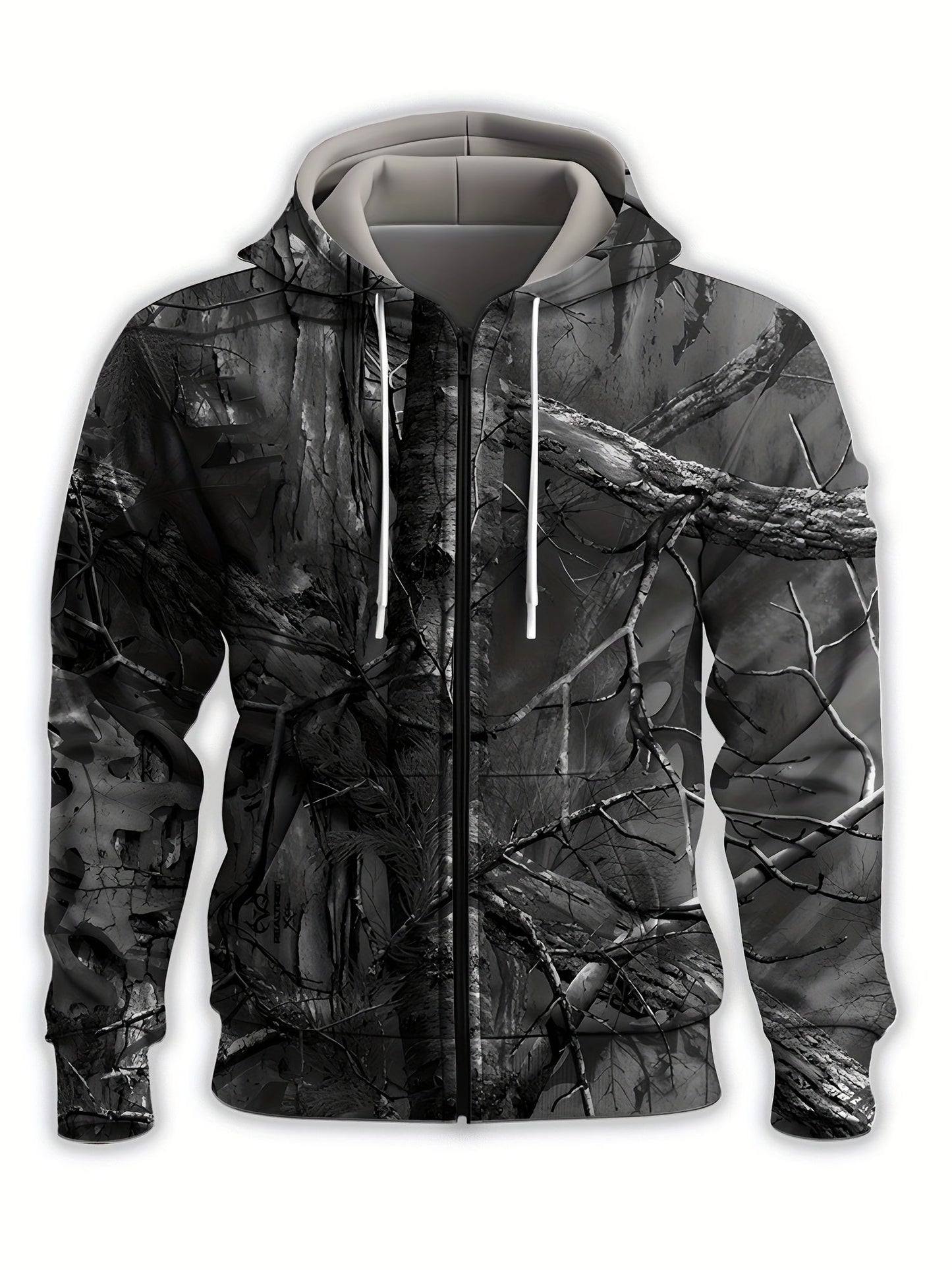 Whitaker | Full Zip Hooded Camouflage Print Hoodie